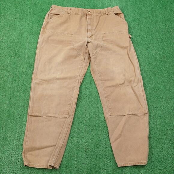 CARHARTT DOUBLE KNEE DUCK CANVAS CARPENTER WORK PANTS MENS 40X30 (39X30) - Picture 1 of 11